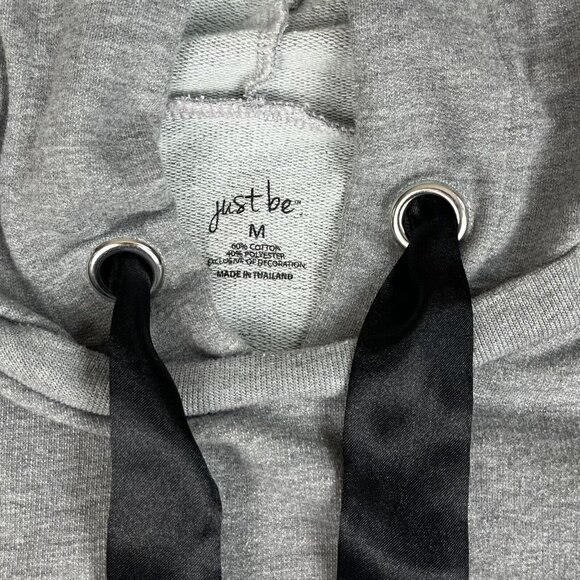 Just Be Oversized Grey Hoodie Sweatshirt Womens‎ Size M (E10108) - Picture 9 of 9